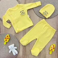 Newborn Baby 3in1 set Little Giraffe - ახალშობილის ტანსაცმლის კომპლექტი