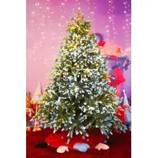 Christmas Tree With Lights 210 CM ნაძვის ხე შერეული სილიკონის წიწვებით და განათებით