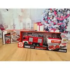 Inertial Fire Truck With Light And Sound - სათამაშო სატვირთო მანქანა