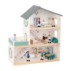 Tooky Toy Doll House TH919 - ხის სათამაშო სახლი