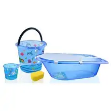 Tuffex Baby Fishes Baby Bath Set 4 Pcs ჩვილის დასაბანი კომპლექტი