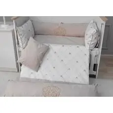 Yuar BabyCrown Bedding set for crib Beige ახალშობილის საწოლის თეთრეული