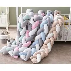 Yuar Baby Braided Bumper Blue-Grey-White საბავშვო საწოლის ბამპერი/ნაწნავი