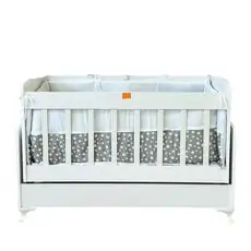 Eco White Color Cradle ახალშობილის საწოლი + მატრასი
