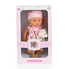 Moni Toys Doll Lovely Baby Pink Dress 30 cm სათამაშო თოჯინა