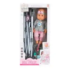 Tutu Love Doll with stroller and feeding set 36 cm სათამაშო თოჯინა