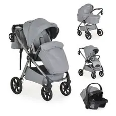 Cangaroo Baby Stroller 4 in 1 Unique Cloud Silver - ეტლის კომპლექტი