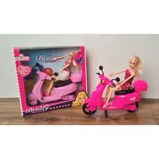 Beauty girl with motorcycle King Toys-ის თოჯინა  მოპედით