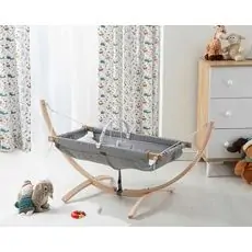 Baby When Hammock Wooden Silver ხის მექანკური ჰამაკი