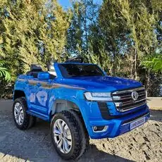 Toyota Land Cruiser Car Painting Blue - ელექტრო მანქანა კაუჩუკის საბურავებით