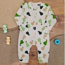 Yummy Pear Romper Beige - ჩვილის რომპერი