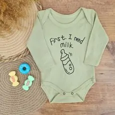 First I Need Milk  Bodysuit - ჩვილის ბოდე