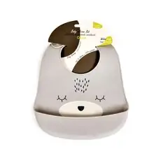 Cangaroo Baby Bib Oscar Grey - საბავშვო წინსაფარი