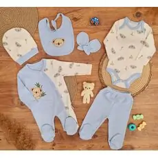 Cute Koala 6 In 1 Set Blue - ჩვილის სამოსის ნაკრები