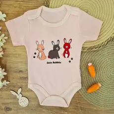 Cute Rabbits Bodysuit - ჩვილის ბოდე