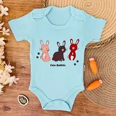 Cute Rabbits Bodysuit - ჩვილის ბოდე
