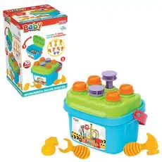 Dede Workbench Shape Sorter - სათამაშო ინსტრუმენტების ნაკრები