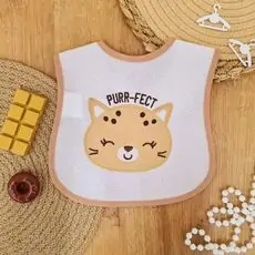 Bobix Purrfect Kitten Baby Bib Beige - საბავშვო წინსაფარი