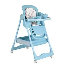 Moni High Chair With Gift Surprise Blue - საკვები სკამ-მაგიდა + საჩუქრით