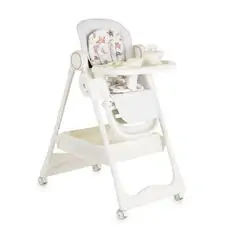 Moni High Chair With Gift Surprise White - საკვები სკამ-მაგიდა + საჩუქრით