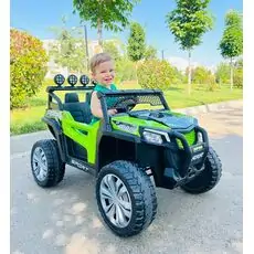 RZR Sport Jeep Green - ელექტრო მანქანა კაუჩუკის საბურავებით
