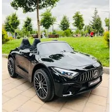 Moni Bo Car Mercedes DK-SL63 Black - ელექტრო მანქანა კაუჩუკის საბურავებით და ტყავის სავარძლით