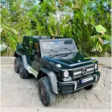 Mercedes Benz G65 Black - ელექტრო მანქანა კაუჩუკის საბურავებით და ტყავის სავარძლით