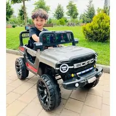 Super Jeep 4x4 Grey- ელექტრო მანქანა