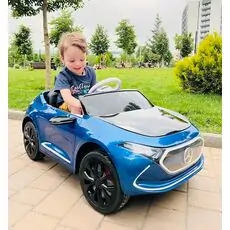 Cangaroo Mercedes-Benz Concept EQA Blue ელექტრო მანქანა კაუჩუკის საბურავებით და ტყავის სავარძლით