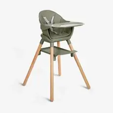 KikkaBoo Woody 6 In 1 Army Green 2024 საკვები სკამ-მაგიდა