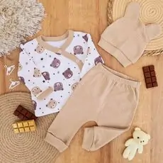 Little Bear 3 In 1 Set - ჩვილის სამოსის ნაკრები