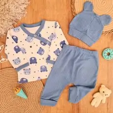 Little Bear 3 In 1 Set - ჩვილის სამოსის ნაკრები