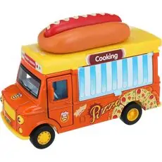 Hot Dog Pull Back Truck - სათამაშო მექანიკური მანქანა