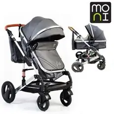 Cangaroo Gala 2 In 1 Black Leather საბავშვო ტრანსფორმერი ეტლი
