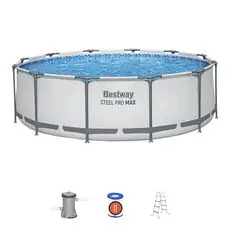 Bestway 56418 Steel Pro MAX with Filter Pump and ladder- კარკასული აუზი კარტრიჯული ფილტრით და კიბით