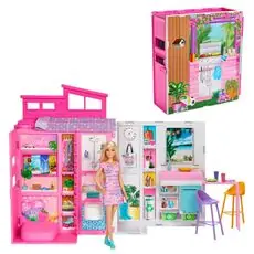 Barbie Getaway Doll House With Barbie Doll - ბარბის სათამაშო სახლი