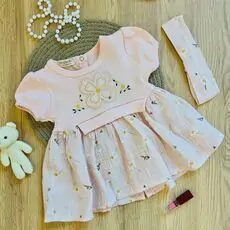 Cute Flower Dress Set საბავშვო კაბის კომპლექტი