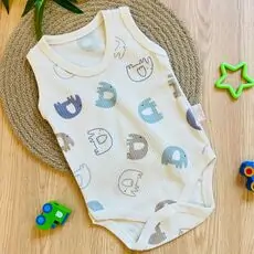 Funny Elephants Bodysuit - ჩვილის ბოდე