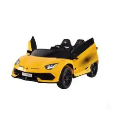 Lamborghini Sport Car Yellow - ელექტრო მანქანა კაუჩუკის საბურავებით