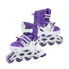 Super Power Inline Roller Skates With Light M/35-38/ - როლიკები