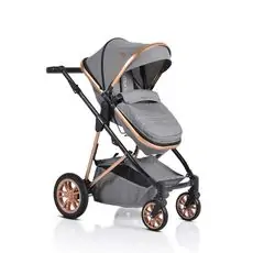 Cangaroo Midas 2in1 Grey საბავშვო ტრანსფორმერი ეტლის კომპლქტი