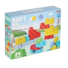 Dede 04006 Soft Large Blocks 24 Pcs  - საბავშვო სათამაშო კუბიკები