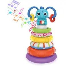 Baby Yard Multifunctional Music Elephant Ring Stacker - განსავითარებელი სათამაშო