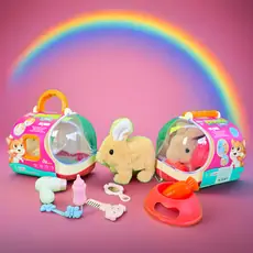 Plush Pet Rabbit With Accessory - სათამაშო კურდღელი აქსესუარებით