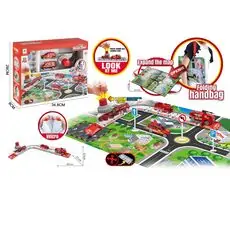 Fire Engine Car Set - სათამაშო სახანძრო მანქანის ნაკრები