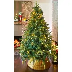 Christmas Tree With Lights 210 CM PE + PVC - ნაძვის ხე შერეული სილიკონის წიწვებით და განათებით
