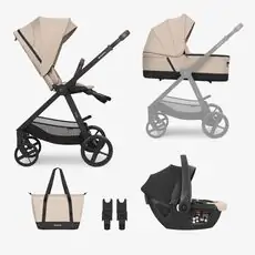 KikkaBoo Mia  4in1 Beige - საბავშვო ეტლის კომპლექტი