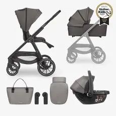 KikkaBoo Modena 4in1 With Carrycot Dark Grey საბავშვო ეტლის კომპლექტი