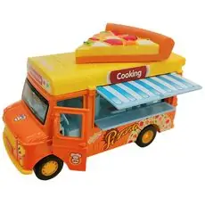 Pizza Pull Back Truck - სათამაშო მექანიკური მანქანა