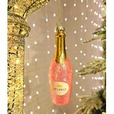 Pink Champagne Christmas Hanging Decoration - ნაძვის ხის სათამაშო